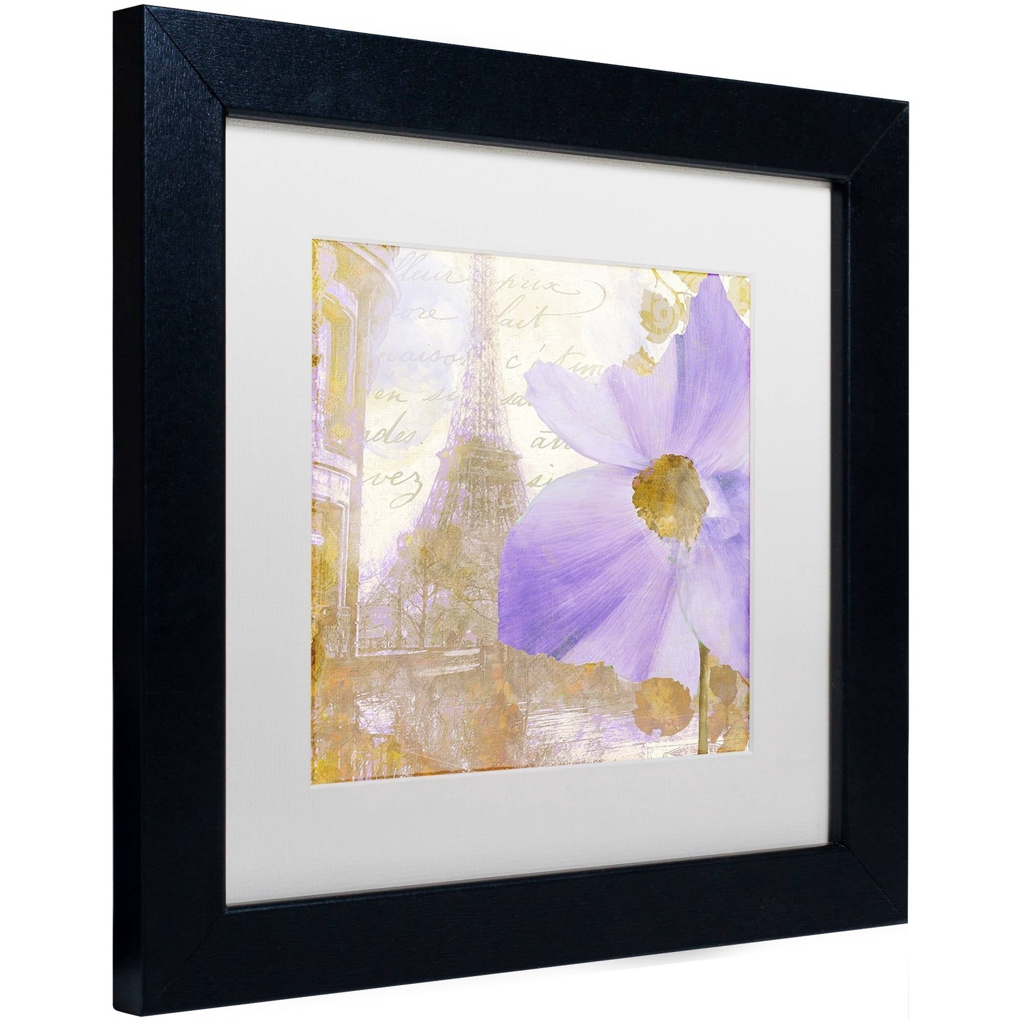 Trademark Fine Art "Purple Paris I" Canvas Art by Color Bakery White Matte, Black Frame