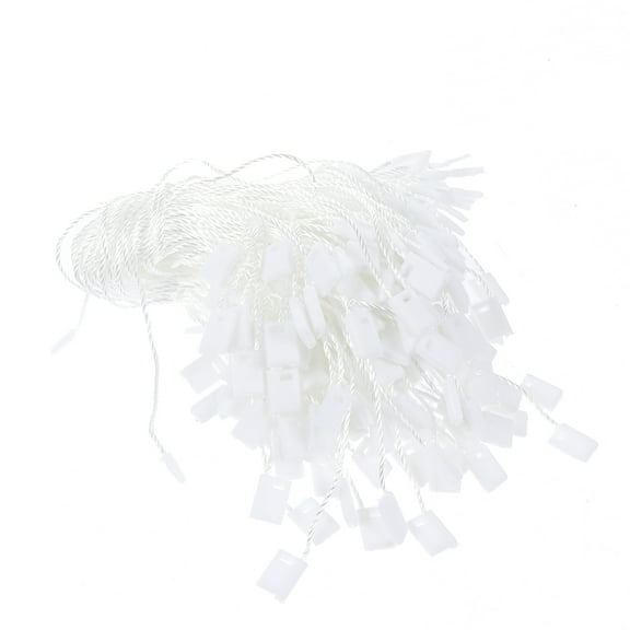Soimiss 1000Pcs White Tag Tie Fastener Price Hanging Ropes for Clothing Label Security and Display