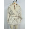 thumbnail image 4 of Womens Jacket Fleece Lapel Coat (M, Black), 4 of 6