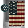 thumbnail image 3 of Shower Curtain Bathroom Set USA Flag Stars and Stripes Waterproof Fabric Shower Curtains with Grommets&Hooks Independence Day Patriotic Privacy Bath Curtain for Bathtub 72x84in, 3 of 7