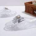 thumbnail image 5 of YOUYEDIAN Jelly Sandals for Women Ballet Mesh Flats Shoes Summer Beach Wide Closed Toe Mary Jane Mules Dressy Comfortable Slip on Sandals (White), 5 of 5