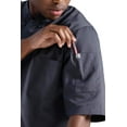 thumbnail image 4 of Chef Works Men's Volnay Chef Coat, Charcoal Poly Cotton Chef Jacket with Thermometer Pocket, Medium, 4 of 6