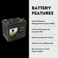 thumbnail image 4 of PowerTex Lithium Car Battery BCI Group 35 / Q85 LiFePO4 Lithium Iron Phosphate Automotive Batteries - 40Ah | 1200CA | Internal Jump-Start | Cutting Edge BMS | Bluetooth, 4 of 6