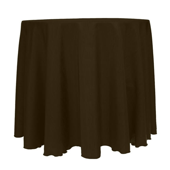 Ultimate Textile Reversible Shantung Satin - Majestic 108-Inch Round Tablecloth Espresso Dark Brown