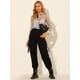 thumbnail image 3 of Blusa Allegra K con Botones para Mujer Manga Larga Transparente Top Gris S, 3 of 6
