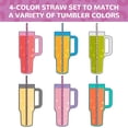 thumbnail image 2 of NiHome 12-Pack Reusable Plastic Straws Fit for Stanley 40oz & 30oz Tumbler, 12" Long Leopard Straws Fit for Simple Modern, Quencher, Yeti, Meoky with 2 Brushes, Durable BPA-Free (4 Colors), 2 of 10