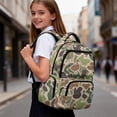 thumbnail image 6 of Yuyamidu Green Duck Camo Boys Girls Backpack 17 Inch Large Capacity Bookbag Water-Resistant Polyester Daypack, for Elementary School and Outdoor Travel Hiking, Back to School, 6 of 8