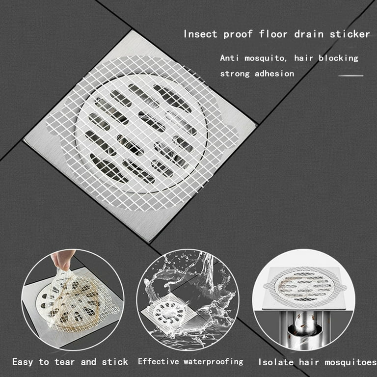 30pcs Household Drain Filter Sticker Self-adhesive Floor Drain