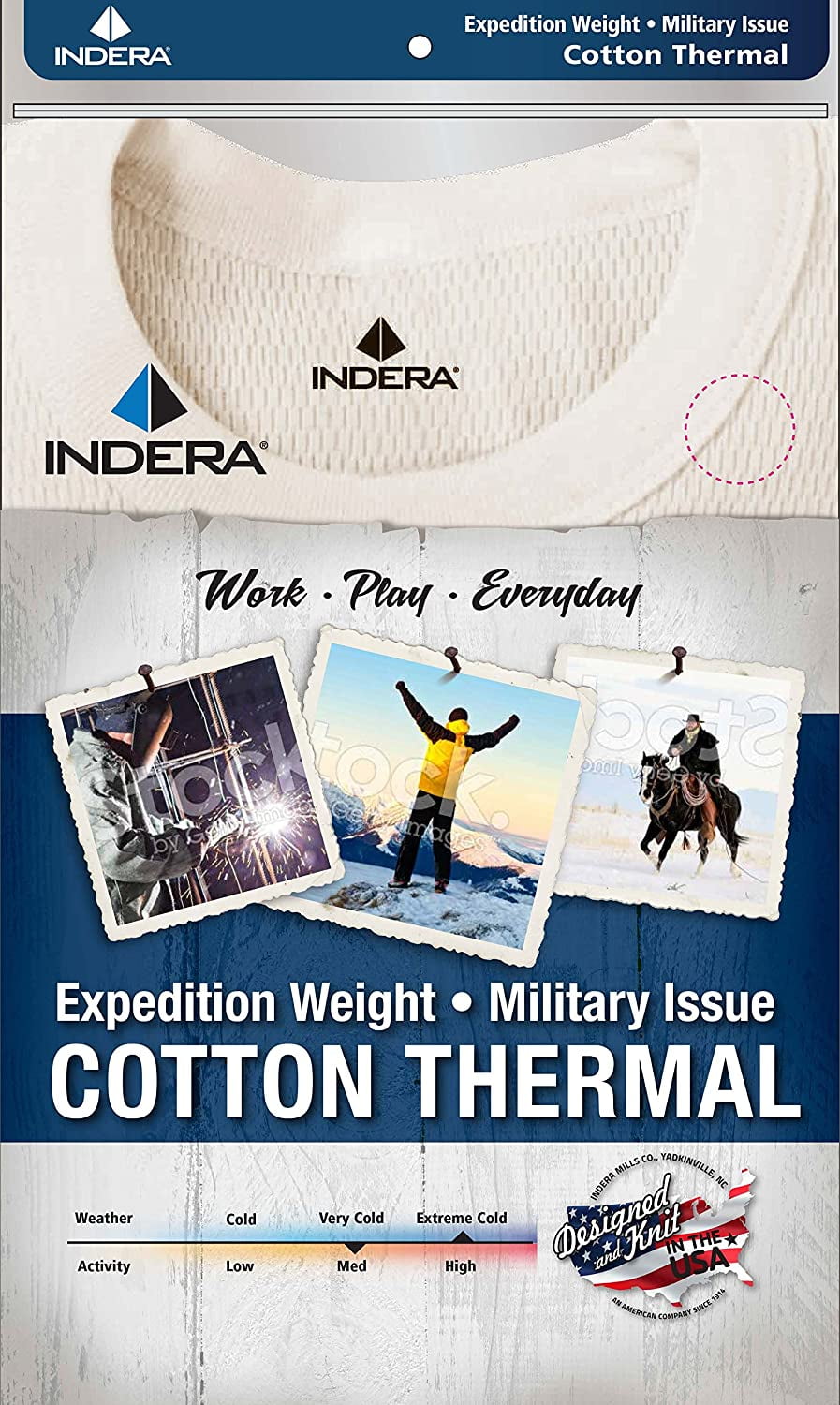 Heavyweight Cotton Knit Thermal Long Underwear Shirt