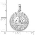 thumbnail image 4 of Finest Gold Sterling Silver Textured Turks & Caicos with Sailboat Pendant, 4 of 4