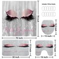 thumbnail image 5 of Goodwill 4PCS/Set Pretty Eyelash Shower Curtain Bling Silver Hello Gorgeous Bathroom Decor Waterproof Cloth Polyester Bath Curtain Bathtub Curtains, Bathroom Carpet Bath Mat Toilet Rugs, 5 of 7