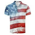thumbnail image 3 of Jinhomg Mens Summer Graphic Shirts Patriotic4Th of July American Flag Tees Casual Comfy Short Sleeve Button Up Polos Shirt Big And Tall Independence Day Party Tops Navy M, 3 of 5