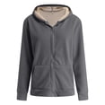 thumbnail image 6 of NIEWTR Women Fleece Zip up Hoodie 2 in 1 Baby Wearing Jacket Maternity Winter Coat Thicken Kangaroo Sweatshirt Baby Wearing Outerwear, 6 of 9