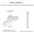 thumbnail image 5 of Rosec Jewels Solitaire Diamond Ring - Lab Grown Diamond Engagement Ring for Women (EF-VS Grade), 10K White Gold, US 6.00, 5 of 8