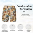 thumbnail image 5 of Lsque Mens Swim Trunks Camp Badge Pattern - Bathing Suit Compression Liner - Beach Swim Shorts Swimwear - (S-3XL) - Stretch Quick Dry -XX-Large, 5 of 9