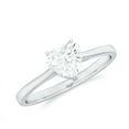 thumbnail image 4 of Silvago Jewel 14K White Gold Plated Wedding Rings For Women's - 1.80 Ct Heart Cut Lab Created Diamond Ring for Women's - Single Diamond Daily Wear Rings - Solitaire Engagement Wedding Fine Rings, 4 of 7