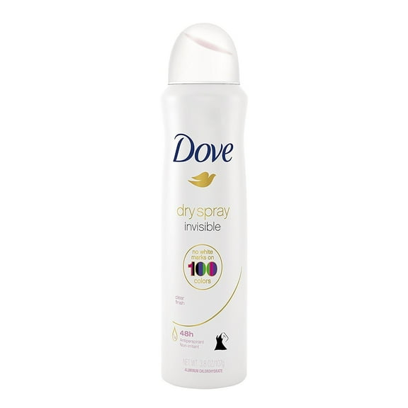 Dove Antiperspirant Dry Spray Invisible Clear Finish, 3.8 oz