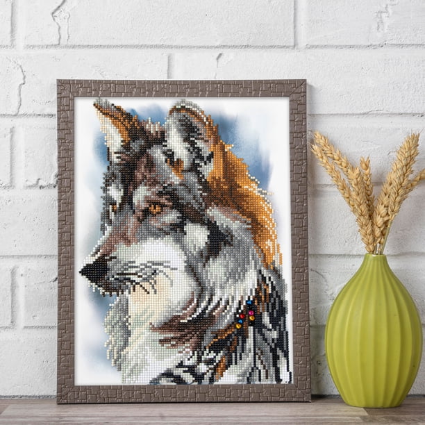 DIAMOND DOTZ® Wolf Portrait Special Edition Diamond Painting Kit