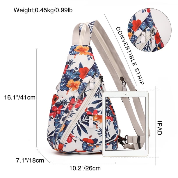 KL928 Floral Print Sling Bag for Women Sling Backpack Small  display picture 3