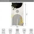thumbnail image 4 of Small Stall Black Gold Boho Shower Curtain for Bathroom Decor 36Wx72H Mid Century Modern Abstract Gold Leaves Minimalist Geometric Art Printed Fabric Polyester Waterproof 6 Pack Plastic Hook, 4 of 6