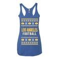 thumbnail image 2 of Wild Bobby City of Los Angeles LAR American Football Fantasy Fan Sports Women Tri-Blend Racerback Tank Top, Vintage Royal, Small, 2 of 6