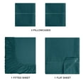 thumbnail image 3 of MALLONI HOME Queen Sheet Set - Cotton Rich Bedding Sets Queen, 4 Piece Deep Pocket Queen Sheet - Ultra Soft, Wrinkle Resistant, Quick Dry, Easy Care Queen Sheets - Teal, 3 of 5