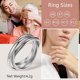 thumbnail image 2 of Descompresión Tres Anillos Anillo giratorio Anillos de plata de acero inoxidable Alianza de boda Anillos para mujeres Anillos para hombres Anillos giratorios Anillos de geometría Tamaño 6 12, 2 of 8