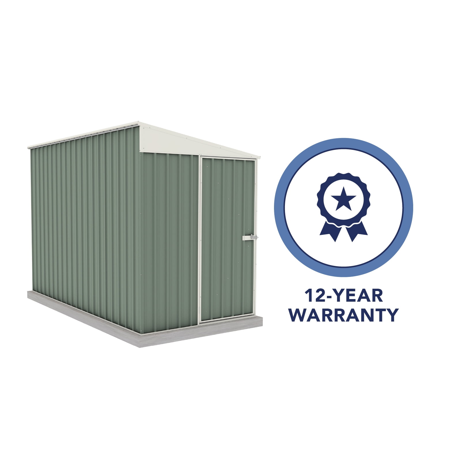 Absco Durango 5' x 10' Metal Bike Shed - Pale Eucalypt