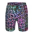 thumbnail image 4 of Kdxio Rainbow Animal Skin Pattern Mens Casual Shorts - Drawstring Summer Beach Sports Shorts for Men, 4 of 9