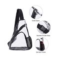 thumbnail image 4 of Bolso bandolera de PVC transparente - Mochila cruzada con hombro transparente aprobada por el estadio, 4 of 5