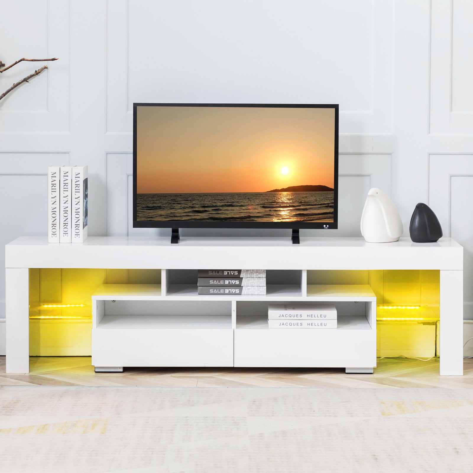 Bonzy home on sale glossy tv stand