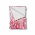 thumbnail image 2 of Floral Soft Flannel Fleece Blanket, Boho Intricate Floral Design Hand Drawn Flowers and Leaves in Pinkish Colors, Cozy Plush for Indoor and Outdoor Use, 50" x 70", Pink Purple White, by Ambesonne, 2 of 6
