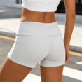 thumbnail image 6 of Women's Folding Waist Solid Color Short Base Low Rise Leggings Footed Leggings for Women S, 6 of 6