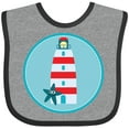 thumbnail image 3 of Inktastic Lighthouse Nautical Beach Boys or Girls Baby Bib, 3 of 4