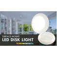 thumbnail image 4 of MW Lighting 4 Inch 5CCT Color Temperature Selectable Surface Mount Disk LED Downlight, 2700/3000/3500/4000/5000K, Dimmable, 75W Incandescent Equal, 840LM, Energy Star (24 PACK), 4 of 4