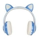 thumbnail image 2 of LXB39C Auriculares para niños Bluetooth 5.0 Auriculares plegables inalámbricos con oreja de gato con música brillante para niños (azul agua), 2 of 5