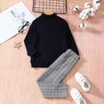 thumbnail image 2 of Vedolay Boy's Casual Outfits Boys Casual Clothes Soild Long Sleeve Sports Fashion Outfits,Dark Blue 6-7 Years, 2 of 3