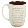 thumbnail image 3 of Christian Art Gifts Large Ceramic Coffee & Tea Scripture Mug for Men & Women: The Lord's Prayer - Non-toxic/Lead-free Inspirational Religious Novelty Clay Base Cup w/Gold Accents, White/Brown, 15 oz., 3 of 4