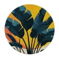 thumbnail image 4 of PIKWEEK Round Tablecloth Palm Leaves with Elastic Edge White, 4 of 8