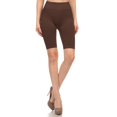thumbnail image 1 of Women Workout Yoga Seamless Biker Shorts High Waist Non-See Through Shorts - (Coffee), 1 of 2
