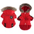 thumbnail image 6 of Dog Winter Coat with Hood, Windproof & Snowproof Pet Fleece Lined Warm Jacket, Thick Cold Weather Vest Outdoor Padded Clothes for Small Medium Large Dogs, 6 of 7