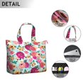 thumbnail image 3 of Flower Women's Large Weekend Travel Bag Moving Canvas Handbag Thick Double Layer Beach Weekend Travel Unisex Hospital Maternity Delivery with Toiletry Waterproof, 3 of 5