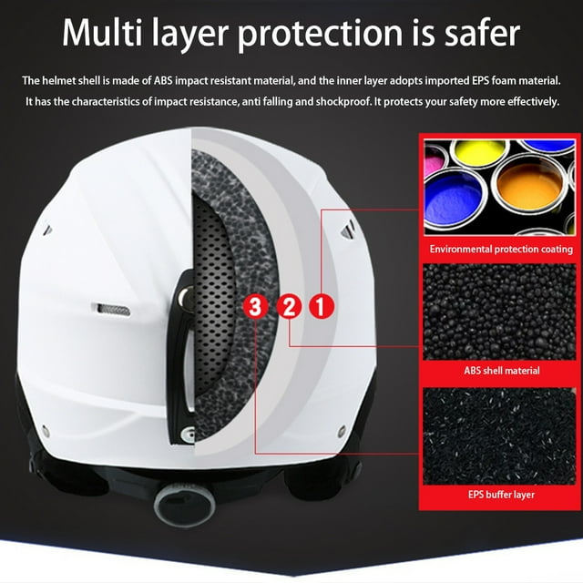Adult Ski Helmet Lightweight Head Protection Helmet Snow Helmet Adult Ski Helmet Adjustable Cycle Helmet Ultra Lightweight Head Protection Helmet Snow Helmet