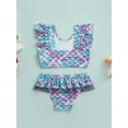 thumbnail image 5 of Bagilaanoe Little Girls 2 Pieces Bikini Set Stripe Print Tank Tops + Shorts Swimwear Beachwear for Kids, 5 of 9