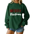 thumbnail image 2 of Craaazy Women's Casual Christmas Crew Neck Long Sleeve Pullover Tops Fashion Fall Winter Sweatshirts Comfortable Blouses Gifts, 2 of 5