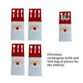 thumbnail image 4 of Advancent 4 unids/set bolsa de soporte de Papá Noel de Navidad cubiertos bolsa de dulces palillo efectivo dinero cuchara bolsillo fiesta de año Kits de decoración para fiestas, 4 of 6