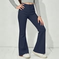 thumbnail image 6 of Tiijoy Girls Casual Flare Pants Kids Solid Slim Fit Stretch Trousers, Sizes 15-16, 6 of 6