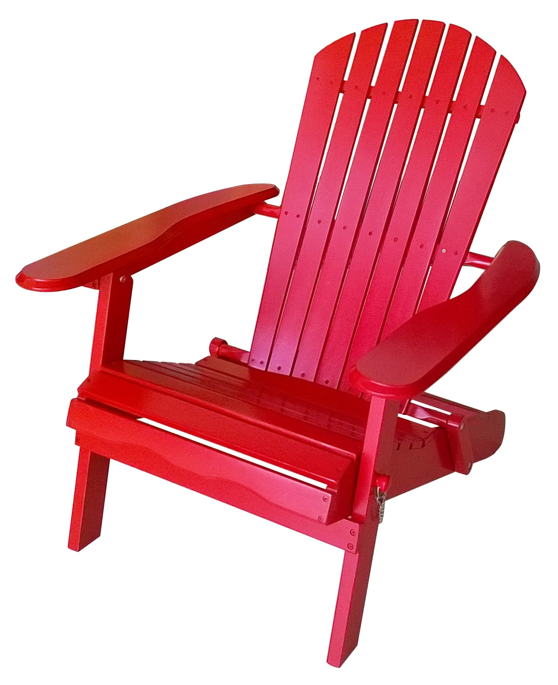Leigh Country TX 39012 Adult Folding Outdoor Adirondack Chair Red