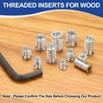 thumbnail image 5 of Uxcell Threaded Inserts Nuts Hex Socket Threaded Insert Silver 1/4-20x0.59 In 20, 5 of 7
