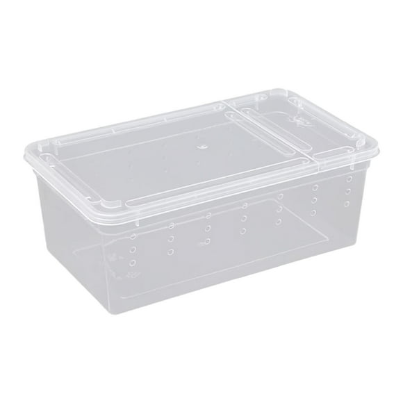 Caja de alimentación para reptiles, caja de cría, terrario portátil transparente, jaula hábitat para reptiles. Estilo D